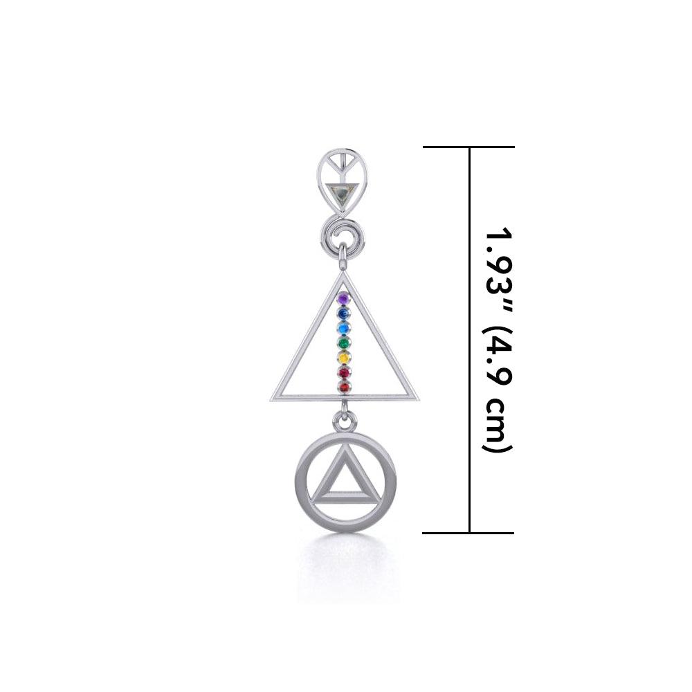 Recovery Chakra Sterling Silver Pendant with Gemstone TPD5093