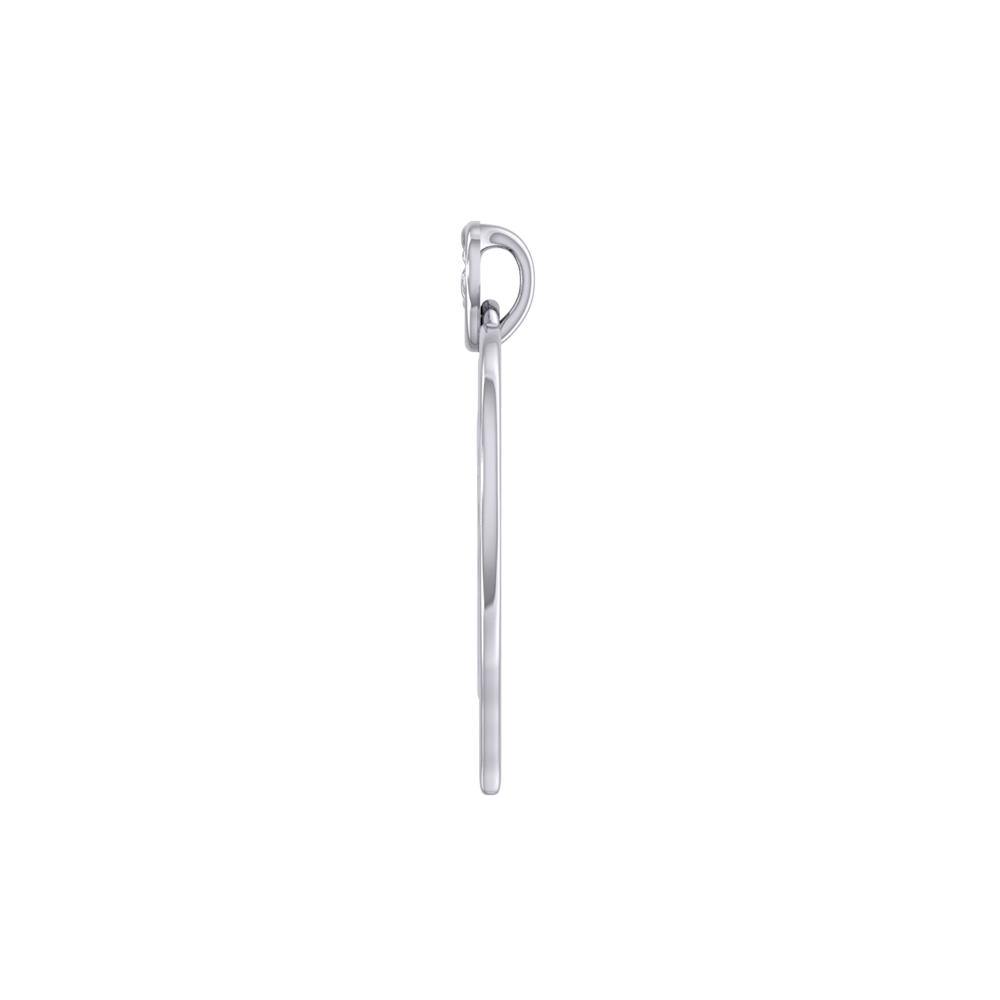 I LOVE YOU Monogramming with Celtic Heart Bail Silver Pendant TPD5196