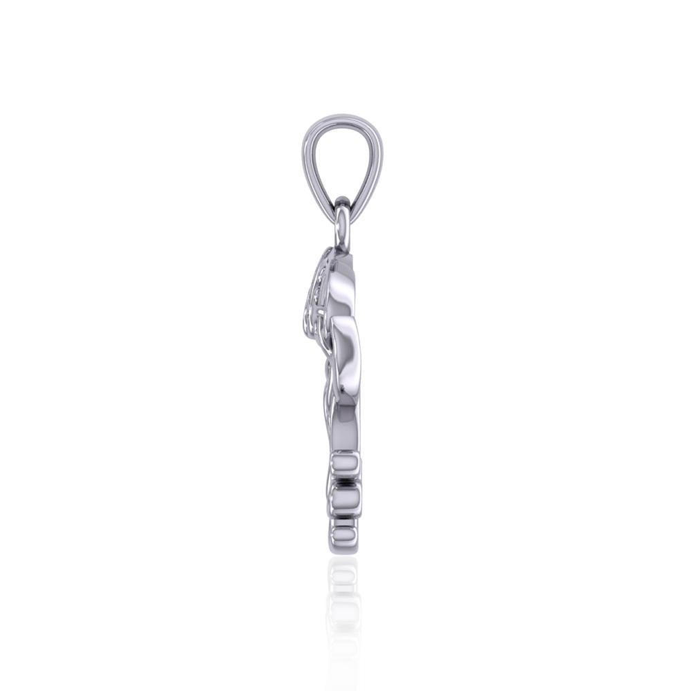Celtic Inspired Jellyfish Silver Pendant TPD5208