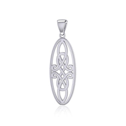 Celtic Woven Design in Oval Shape Silver Pendant TPD5233 | Pendant | Wiccan Center