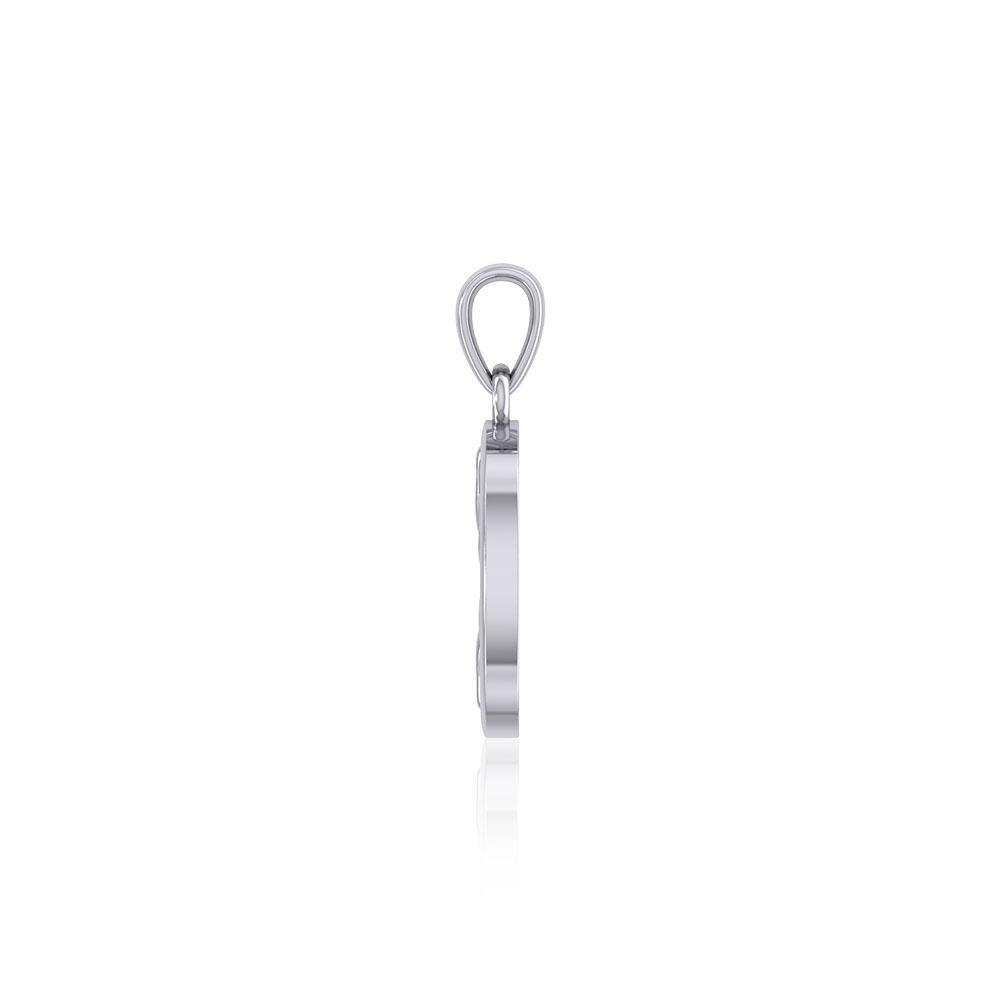Celtic Crescent Moon Sterling Silver Pendant TPD5235