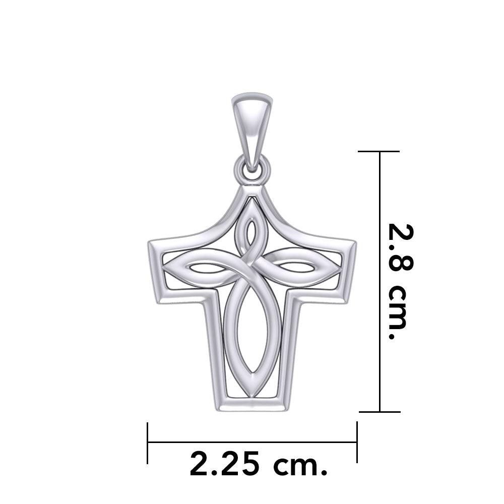 Celtic Knotwork Cross Silver Pendant TPD5366