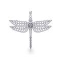 The Celtic Dragonfly with Om Symbol Sterling Silver Pendant TPD5384
