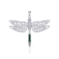 The Celtic Dragonfly with Inlay Stone Sterling Silver Pendant TPD5388