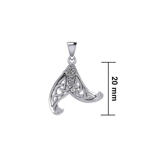 Mermaid Celtic Tail Sterling Silver Pendant TPD5473
