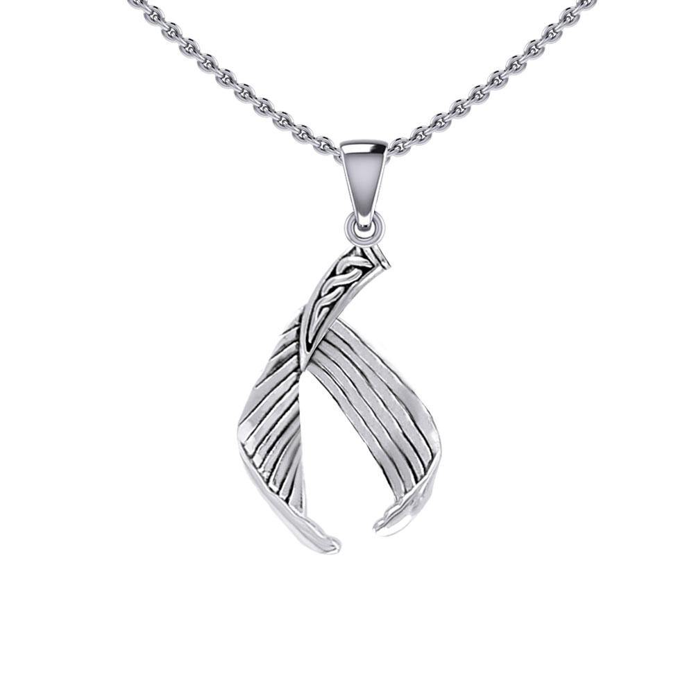Celtic Mermaid Tail Sterling Silver Pendant TPD5474