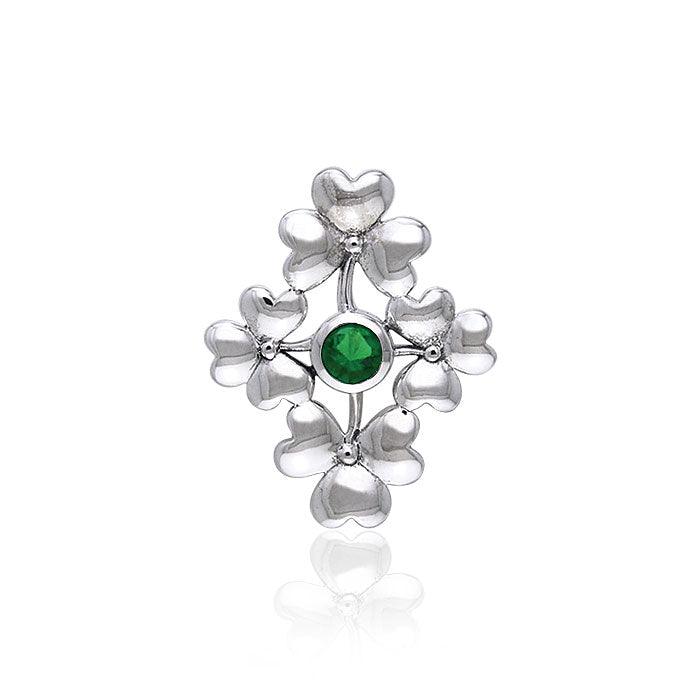 Celtic Shamrock Sterling Silver Pendant TPD558