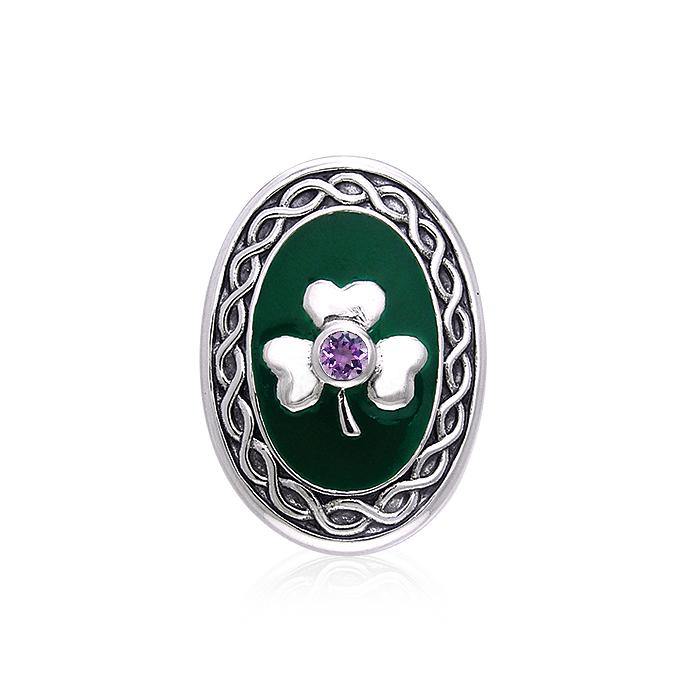 Celtic Knotwork Shamrock Sterling Silver Pendant TPD559