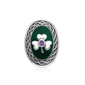 Celtic Knotwork Shamrock Sterling Silver Pendant TPD559