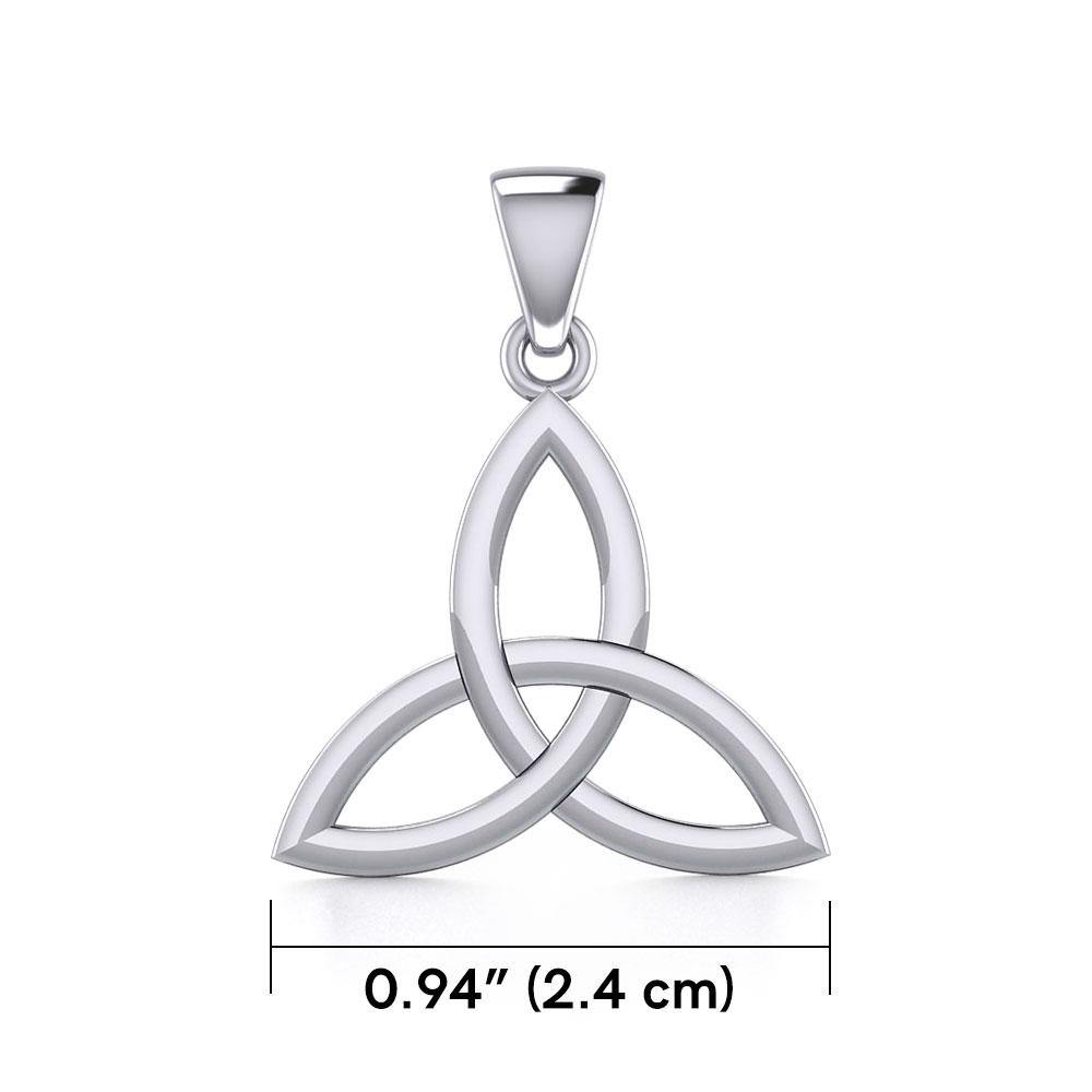 Celtic Trinity Knot Sterling Silver Pendant Medium Size TPD5606