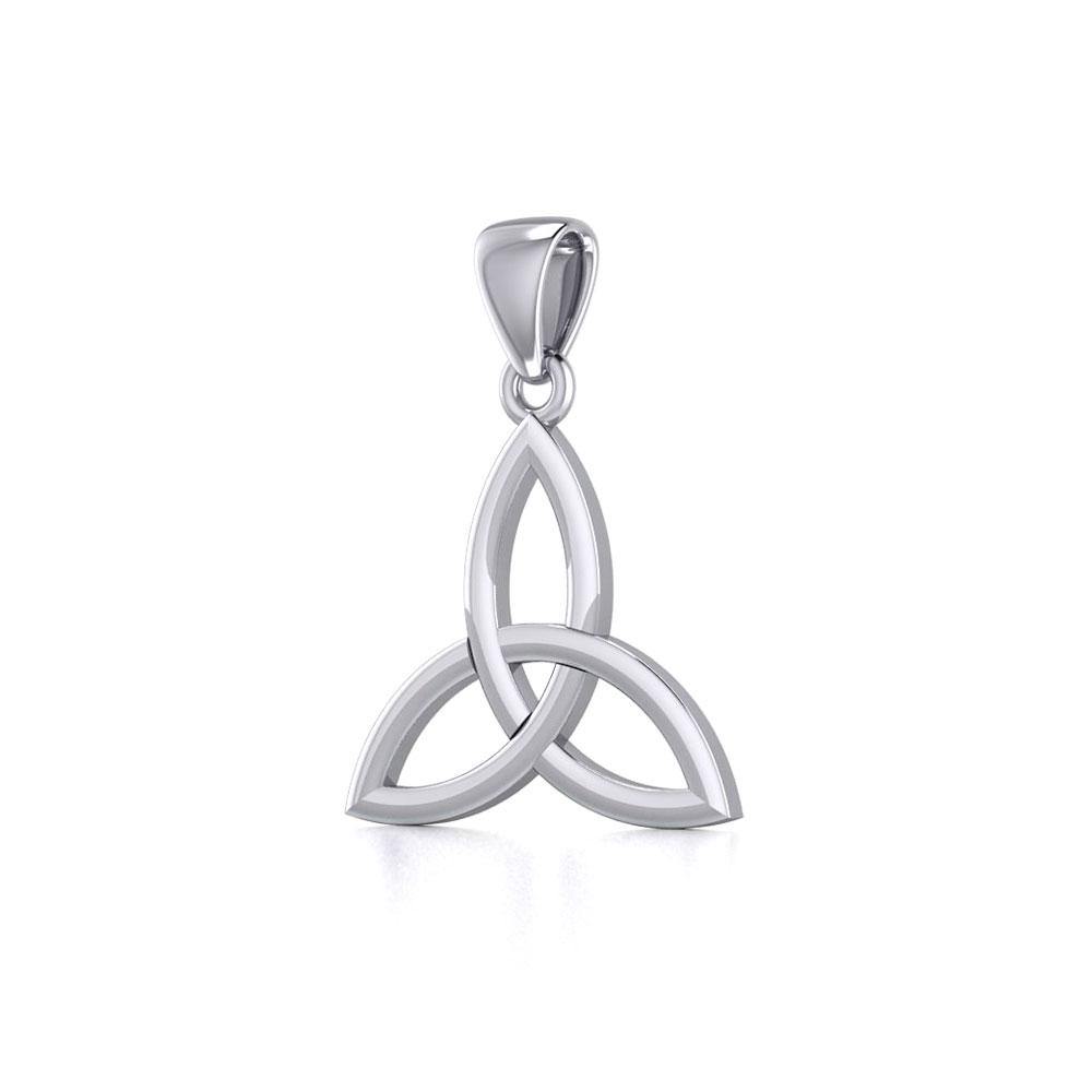Celtic Trinity Knot Sterling Silver Pendant Small Size TPD5607