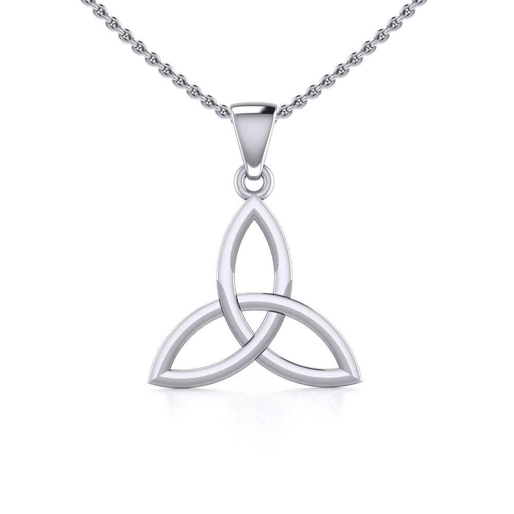 Celtic Trinity Knot Sterling Silver Pendant Small Size TPD5607
