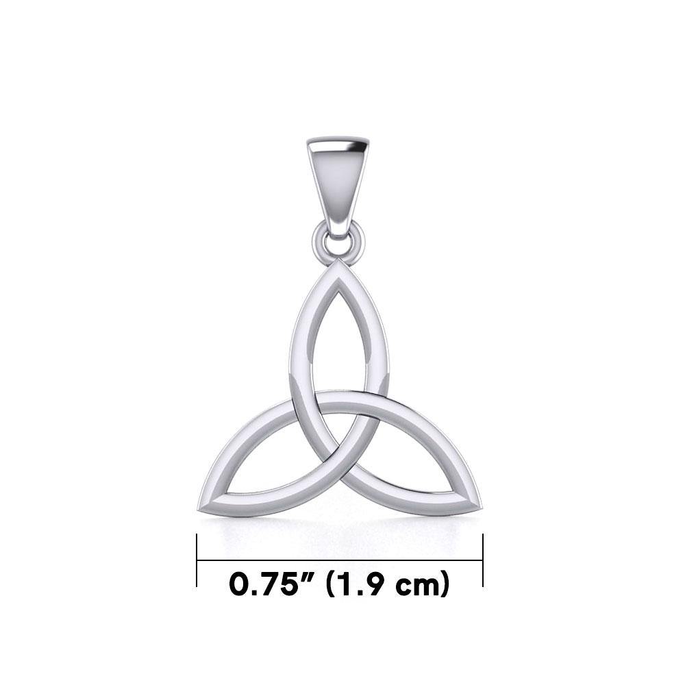 Celtic Trinity Knot Sterling Silver Pendant Small Size TPD5607