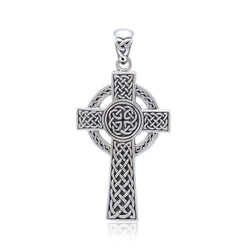 Celtic Cross double sided Sterling Silver Pendant TPD5608 | Pendant | Wiccan Center