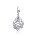 Celtic Peacock Tail Silver Pendant with Gemstone TPD5640