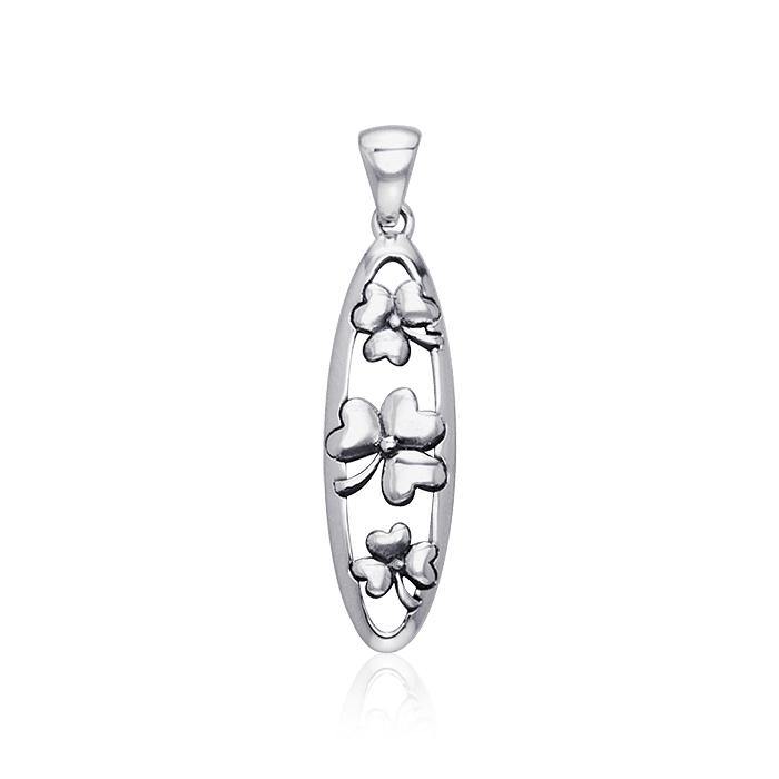 Celtic Shamrock Sterling Silver Pendant TPD565