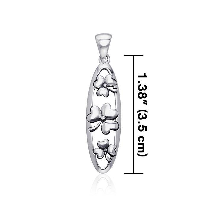 Celtic Shamrock Sterling Silver Pendant TPD565