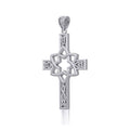 Mandala on Celtic Cross Silver Pendant TPD5665