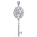 Celtic Triquetra Spiritual Enchantment Key Sterling Silver Pendant TPD5676