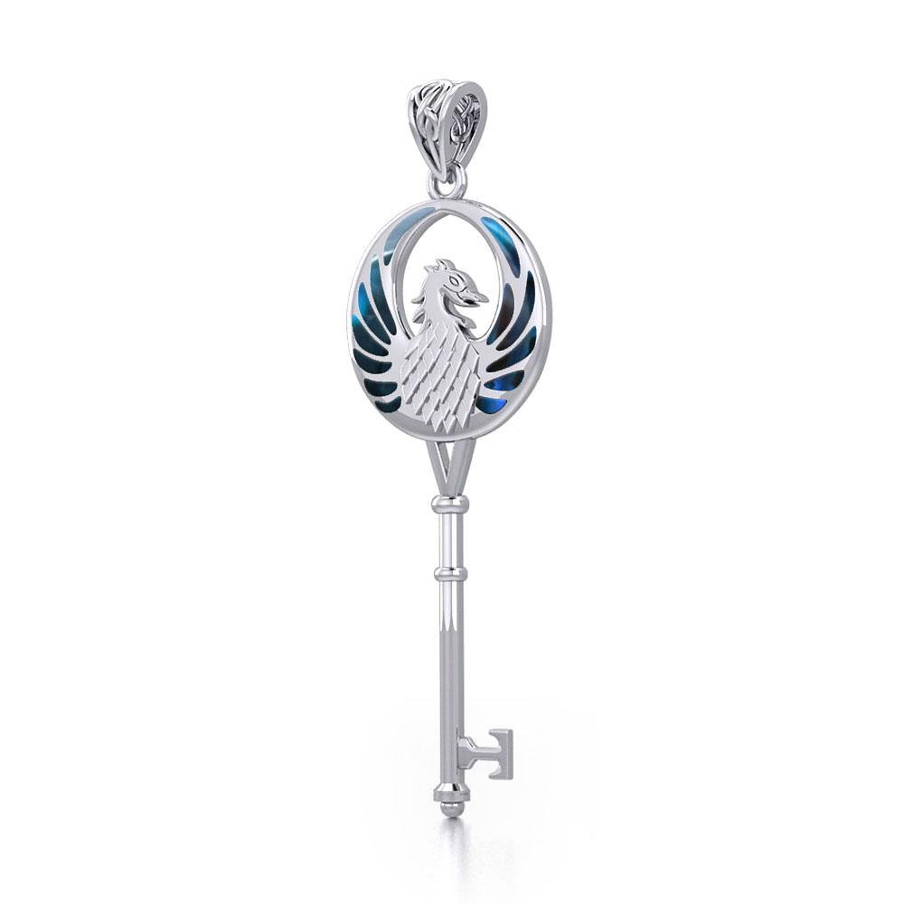 Phoenix Spiritual Enchantment Key Silver Pendant TPD5685