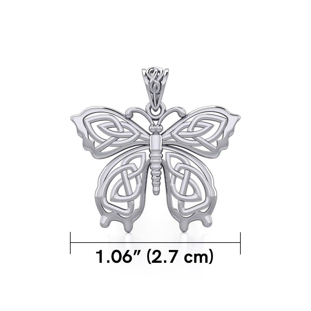 Celtic Butterfly Silver Pendant TPD5688