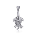 Celtic Sea Turtle Sterling Silver Pendant TPD5689