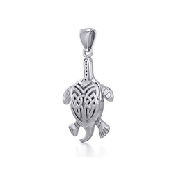 Celtic Sea Turtle Sterling Silver Pendant TPD5689 | Pendant | Wiccan Center