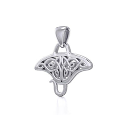 Grant the positive energy Silver Celtic Manta Ray Pendant TPD5690 | Pendant | Wiccan Center