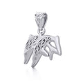 Celtic Swimming Dolphins Silver Pendant TPD5701