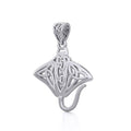 Grant the positive energy Celtic Manta Ray Sterling Silver Pendant TPD5703