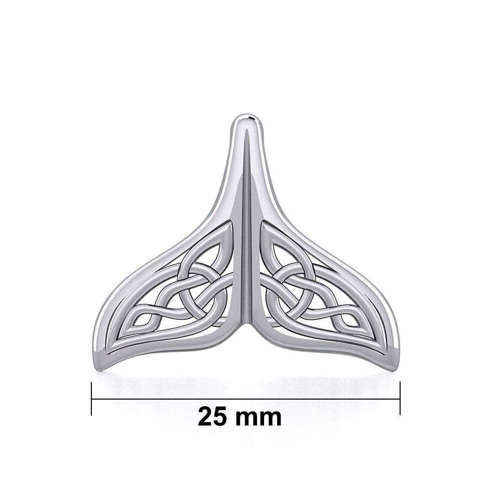 Celtic Knotwork Whale Tail Silver Pendant TPD5705