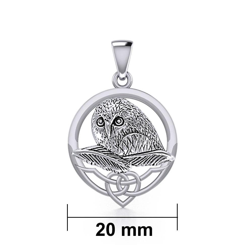 Celtic Owl Silver Pendant TPD5718