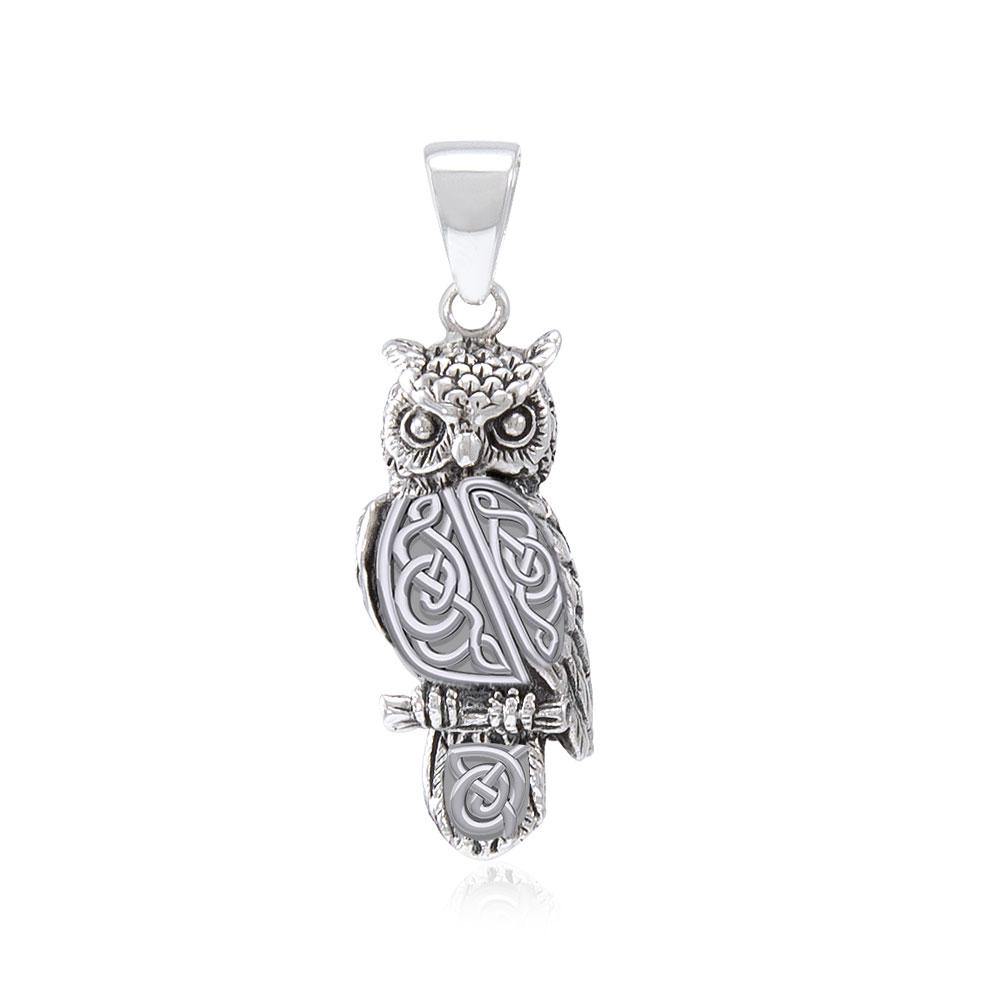 Celtic Horned Owl 3 Dimensional Pendant TPD5721