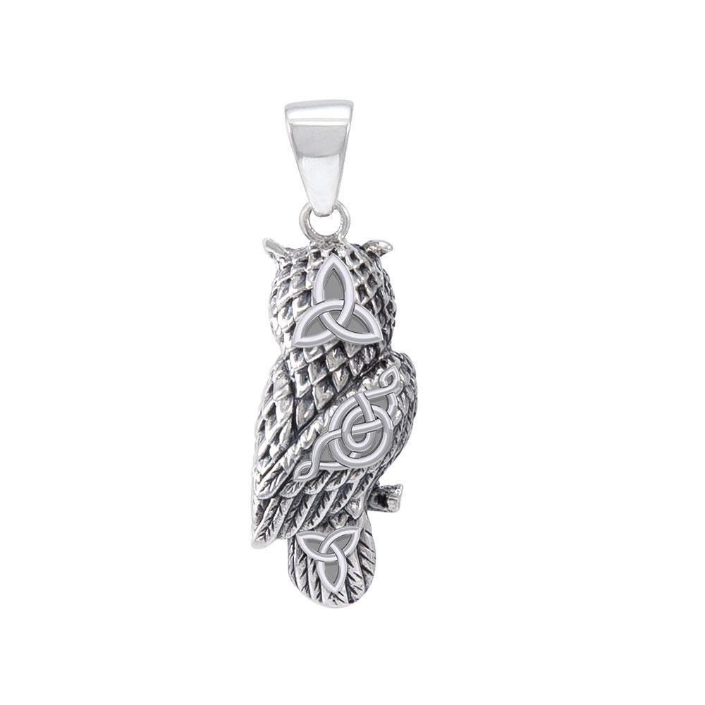 Celtic Horned Owl 3 Dimensional Pendant TPD5721