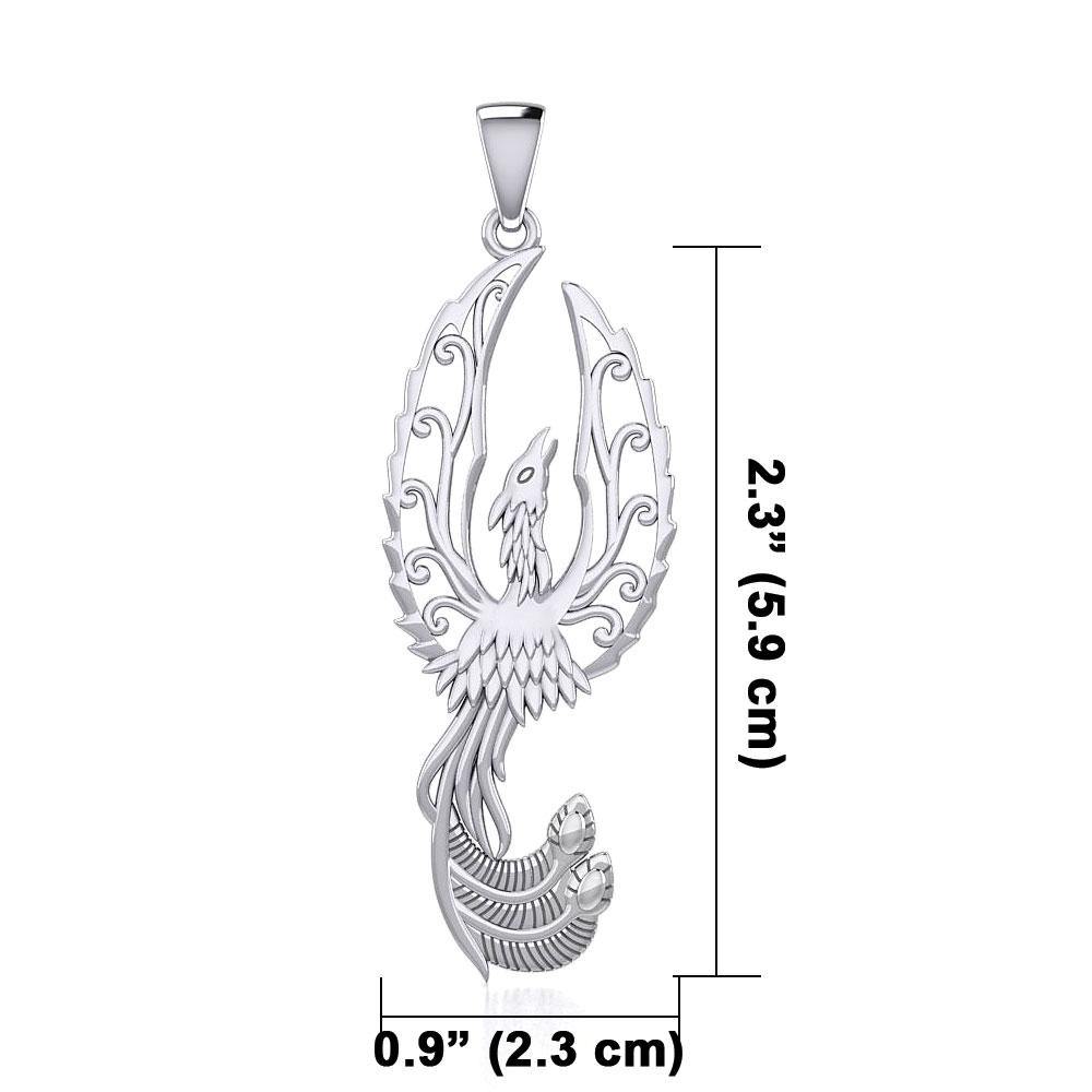 Mythical Phoenix Sterling Silver Pendant TPD5723