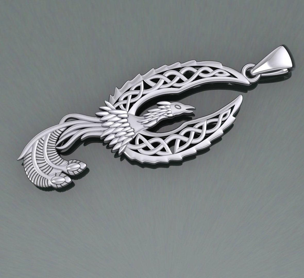 Mythical Celtic Phoenix Sterking Silver Pendant TPD5724