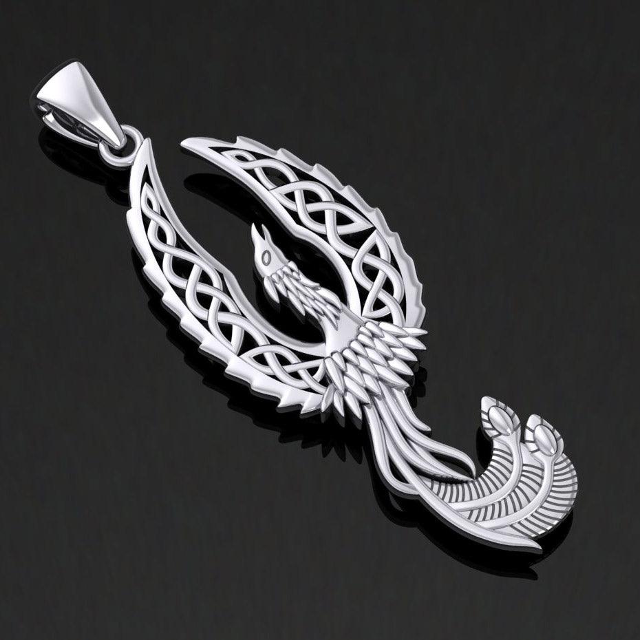 Mythical Celtic Phoenix Sterking Silver Pendant TPD5724