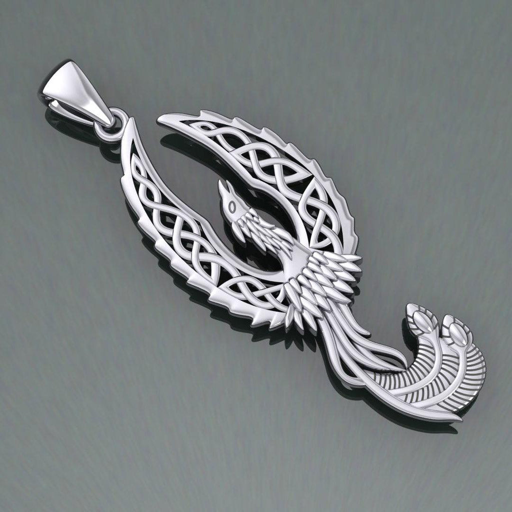Mythical Celtic Phoenix Sterking Silver Pendant TPD5724