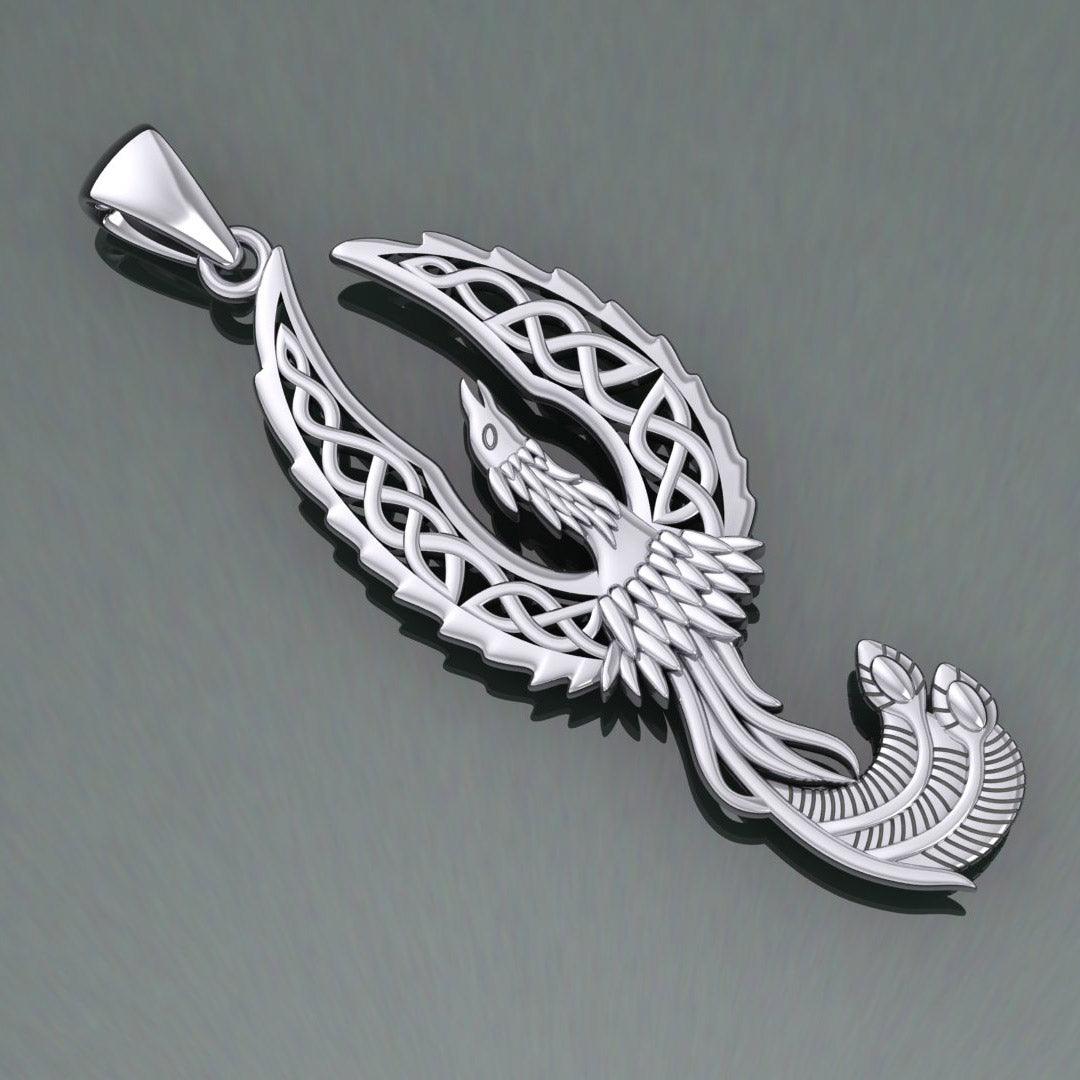 Mythical Celtic Phoenix Sterking Silver Pendant TPD5724