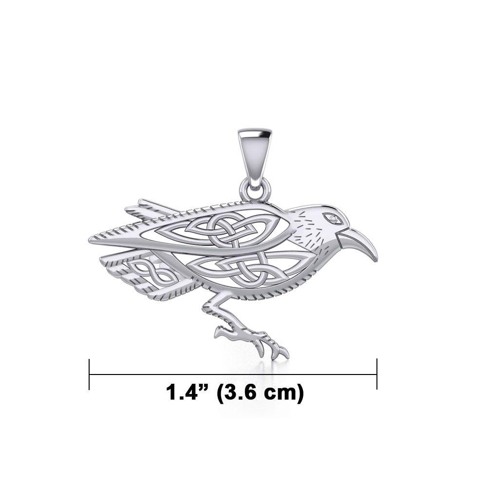 Celtic Raven Silver Pendant TPD5731