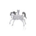 Celtic Running Horse Sterling Silver Pendant TPD5738