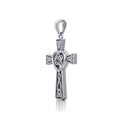 Celtic Cross with Heart Silver Pendant TPD5808