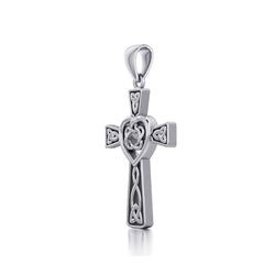 Celtic Cross with Heart Silver Pendant TPD5808 | | Wiccan Center