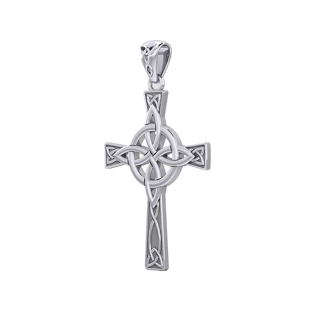 Celtic Cross with Four Point Knot Sterling Silver Pendant TPD5811