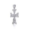 Celtic Triquetra or Trinity Knot Cross Silver Pendant TPD5815