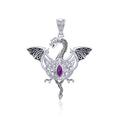 Flying Dragon with Celtic Knot Sterling Silver Pendant TPD5823