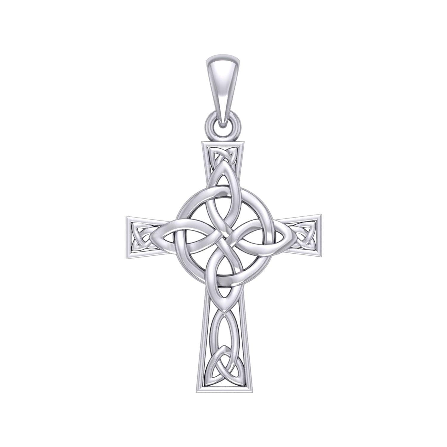 The Celtic Four Point Knot Cross Sterling Silver Pendant TPD5877
