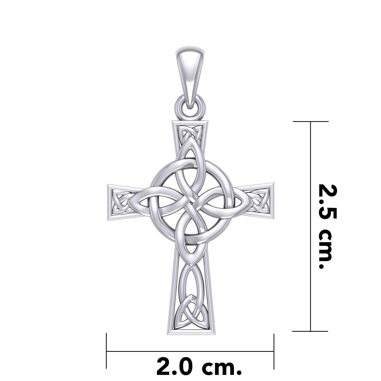 The Celtic Four Point Knot Cross Sterling Silver Pendant TPD5877
