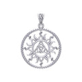 The Sun and Celtic Triquetra Sterling Silver Pendant TPD5928