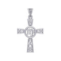 Celtic Cross Virgo Astrology Zodiac Sign Silver Pendant TPD5953